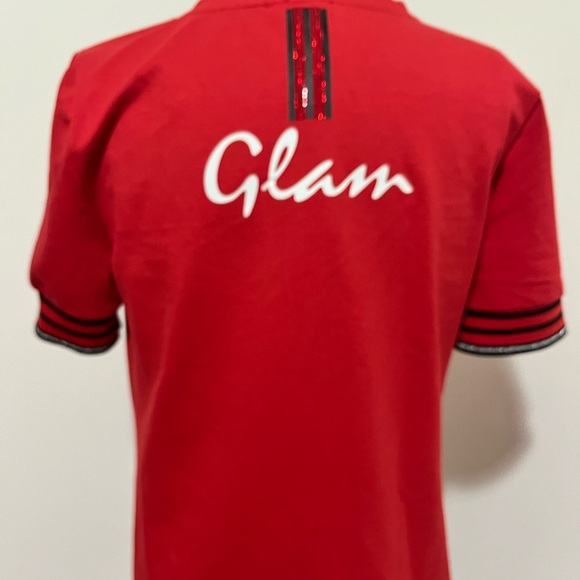 Red Tricotto Glam Dress with Black Accents - Picture 7 of 12